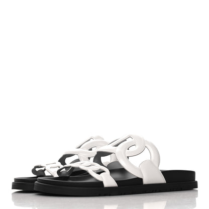 Hermes Nappa Womens Extra Sandals 38.5 White 4 of 10