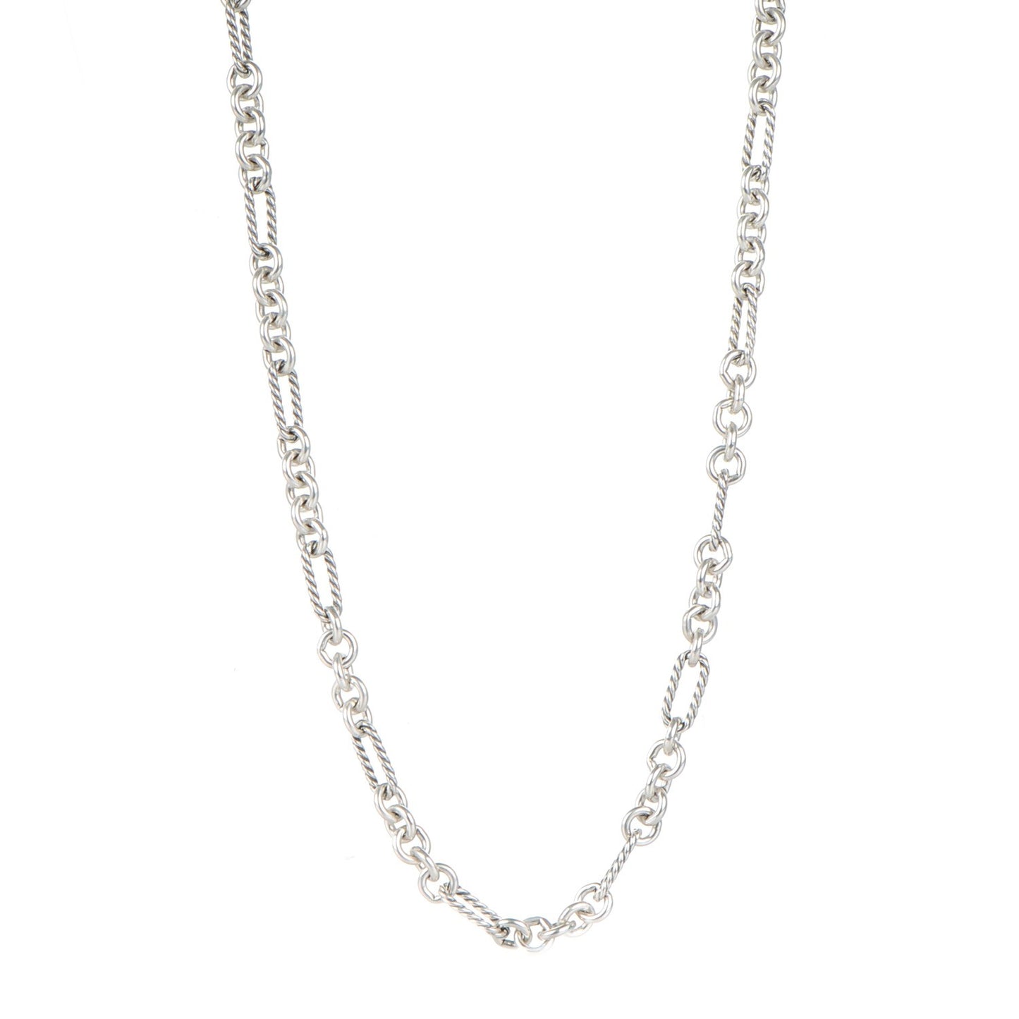 Sterling Silver 18K Gold Figaro Chain Necklace