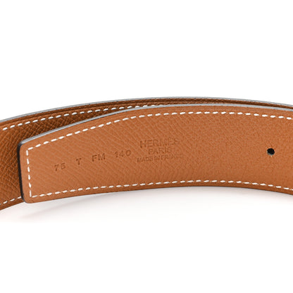 Hermes Epsom Swift 24mm Collier De Chien CDC Belt 75 30 Gold Black 3 of 5