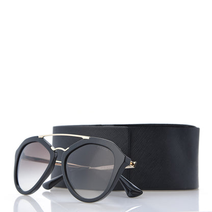 Prada Acetate Metal Cinema Sunglasses SPR 12Q Black 8 of 8