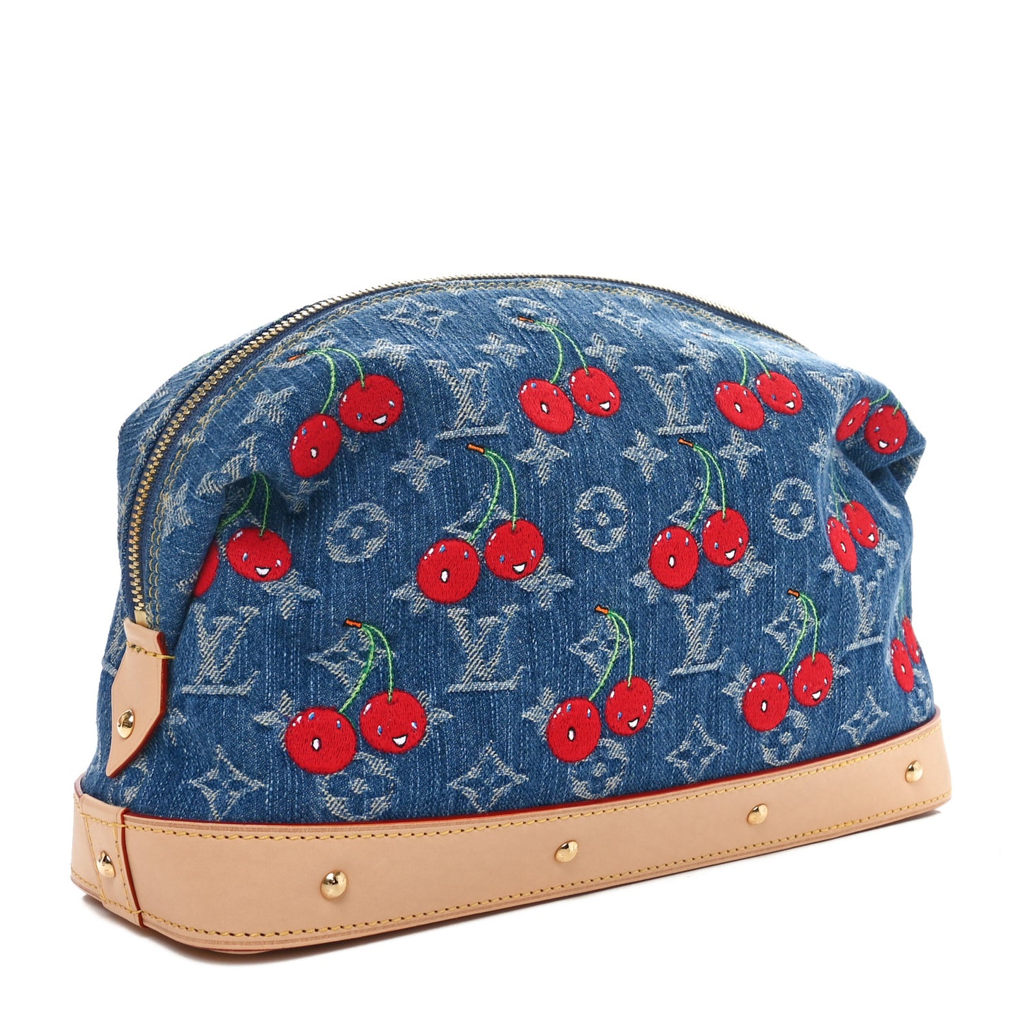 LV X TM Monogram Denim Cerises Cosmetic Pouch GM