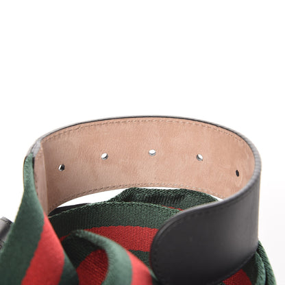 Gucci Canvas Web Interlocking G Belt 110 44 Black 6 of 6