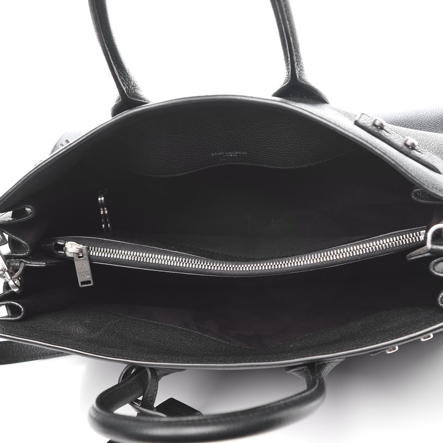 Grained Calfskin Small Supple Sac De Jour Black