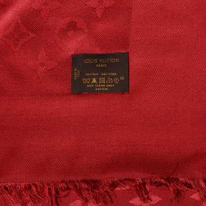 Louis Vuitton Silk Wool Monogram Shawl Pomme D'Amour 5 of 5