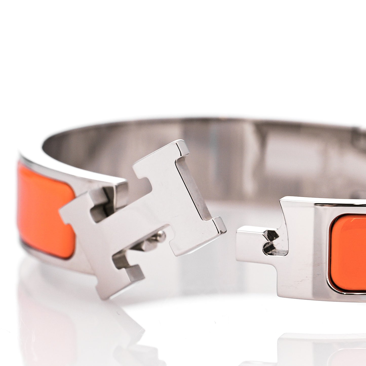 Enamel Narrow Clic Clac H Bracelet PM Orange