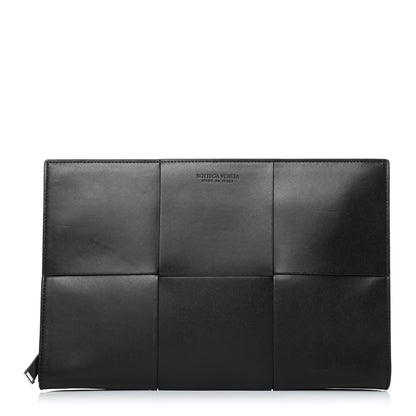 Bottega Veneta Calfskin Maxi Intrecciato Document Case Black 1 of 4