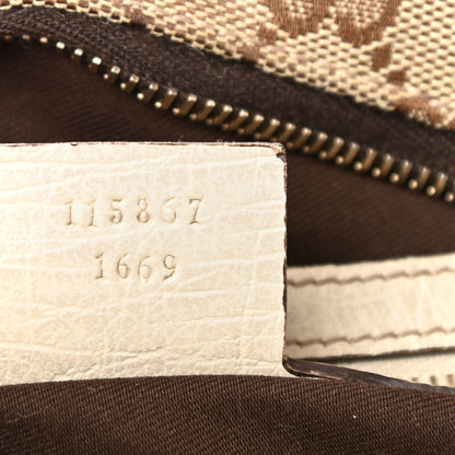Gucci Monogram Medium Horsebit Chain Hobo Off White 7 of 12