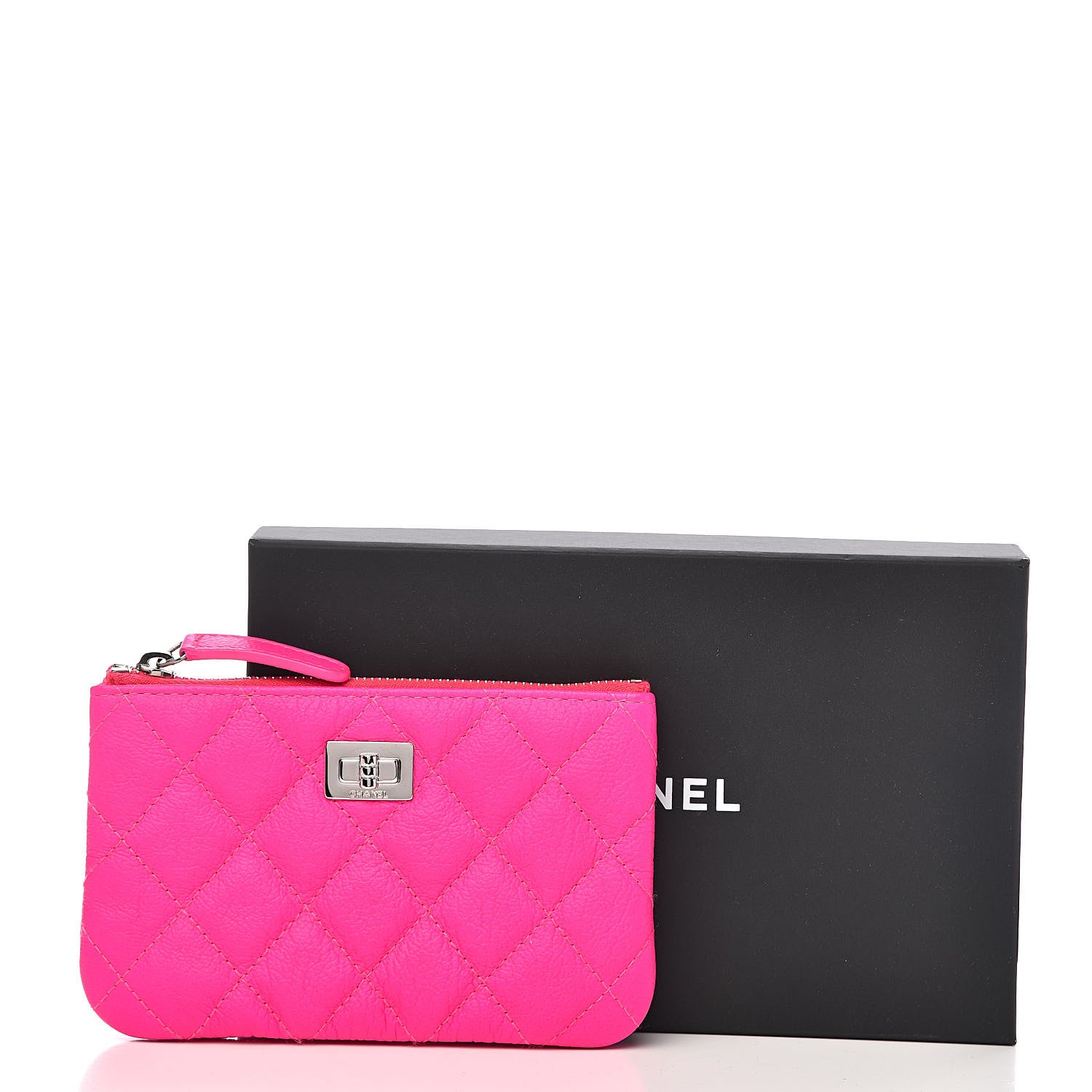 Chanel Goatskin Quilted Small Reissue Cosmetic Case Pink 8 of 8