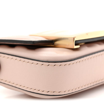 Fendi Nappa Matisse FF Embossed Nano Maxi Buckle Baguette Charm Rosa Quarzo 9 of 10