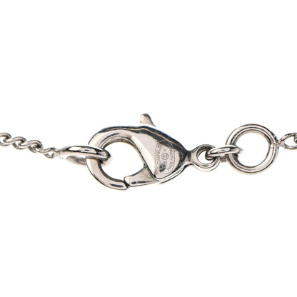 Chanel Baguette Crystal Pearl CC Lariat Necklace Silver 5 of 7