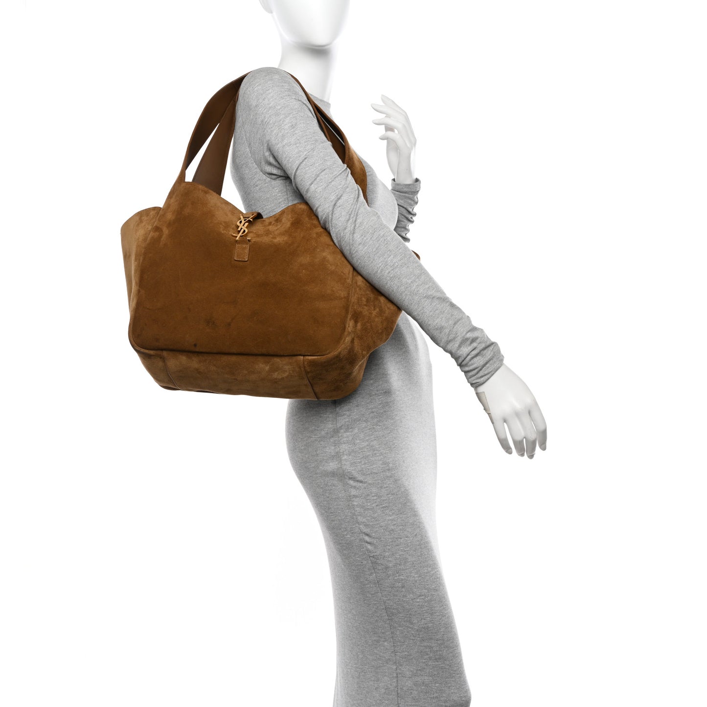 Suede Le 5 A 7 Bea Tote Caramel Cognac