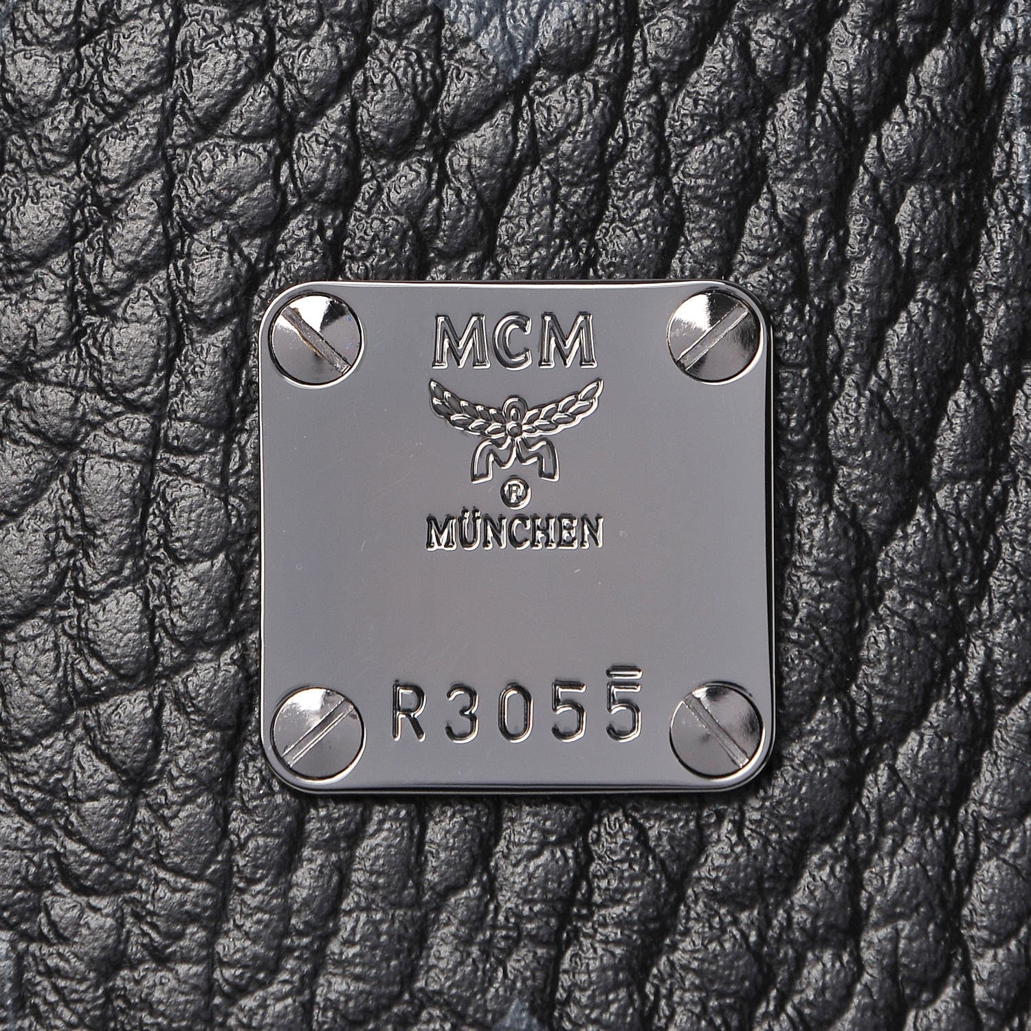 MCM Visetos Medium Anya Zip Top Shopper Tote Black 9 of 11