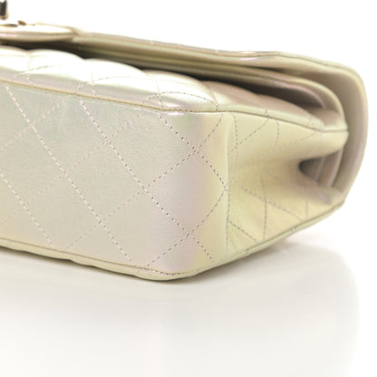 Chanel Iridescent Lambskin Quilted Medium Double Flap Ivory 10 of 12