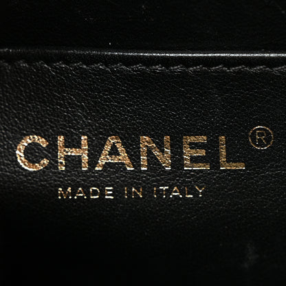 Chanel Caviar Quilted CC North South Filigree Vanity Case Black 6 of 13