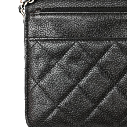 Chanel Caviar Quilted Wallet on Chain WOC Black 12 of 13