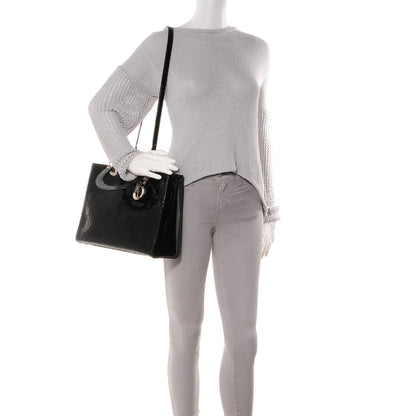 Christian Dior Patent Cannage Large Lady Dior Black 2 of 7