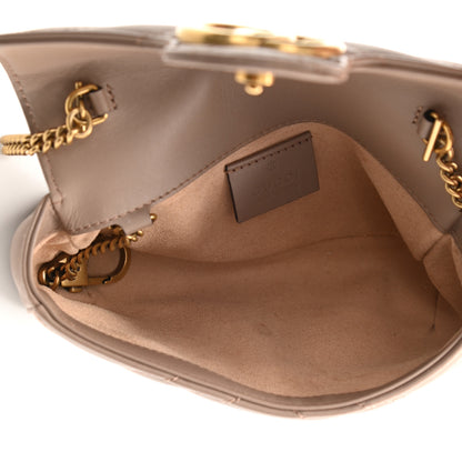 Gucci Calfskin Matelasse Super Mini GG Marmont Shoulder Bag Porcelain Rose 5 of 9