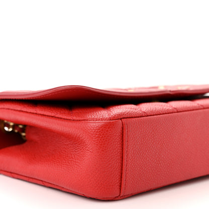 Chanel Caviar Quilted Small CC Filigree Flap Red 9 of 10