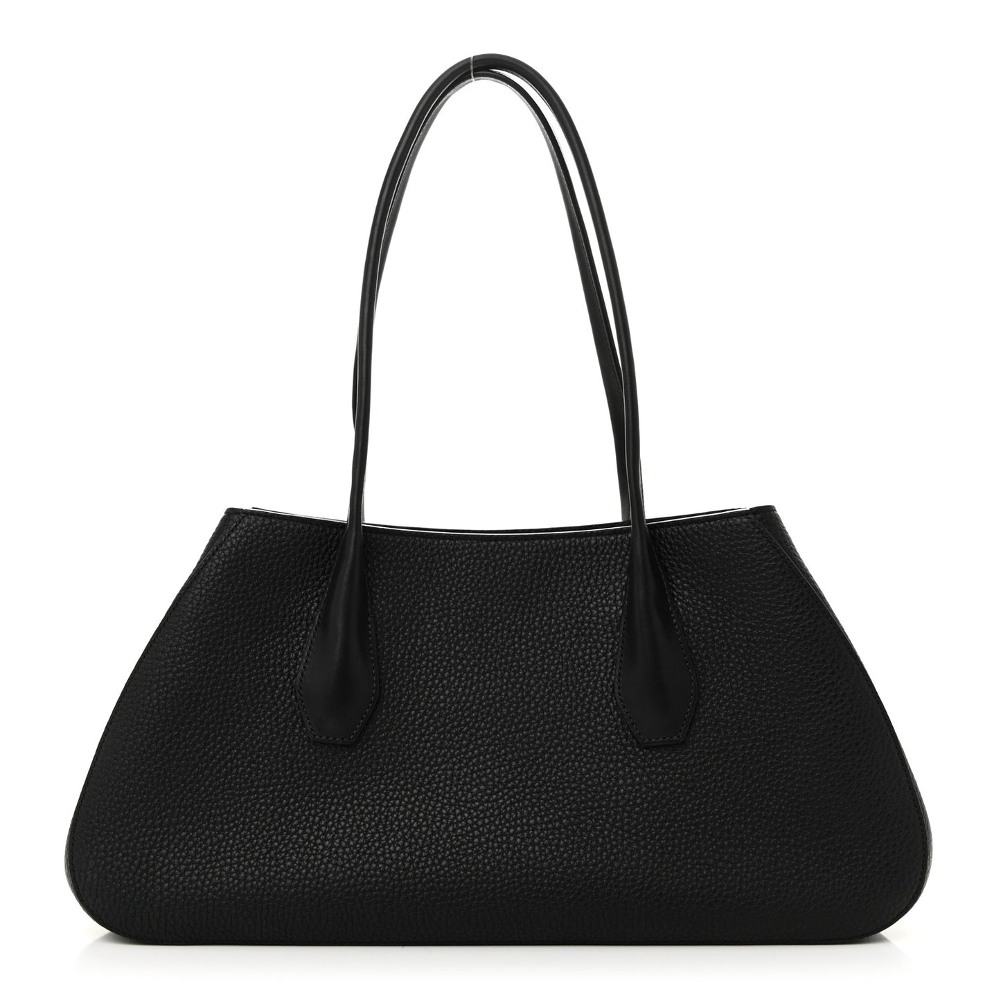 Grained Calfskin Alger Shoulder Bag Black
