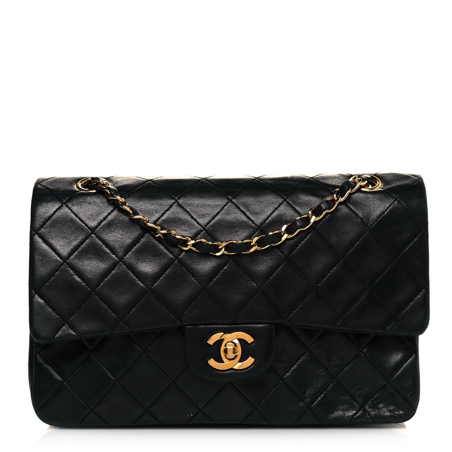 Chanel Lambskin Quilted Small Double Flap Black 1 of 11