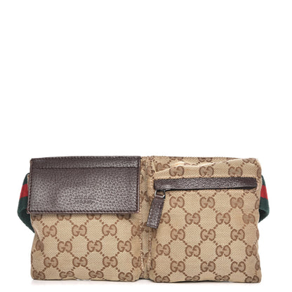 Gucci Monogram Web Belt Bag Dark Brown 1 of 9