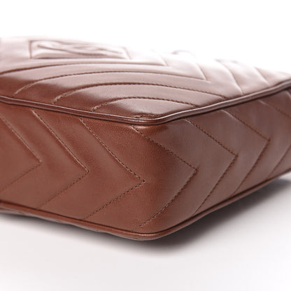 Chanel Lambskin Chevron Quilted Tassel Camera Case Brown 11 of 12