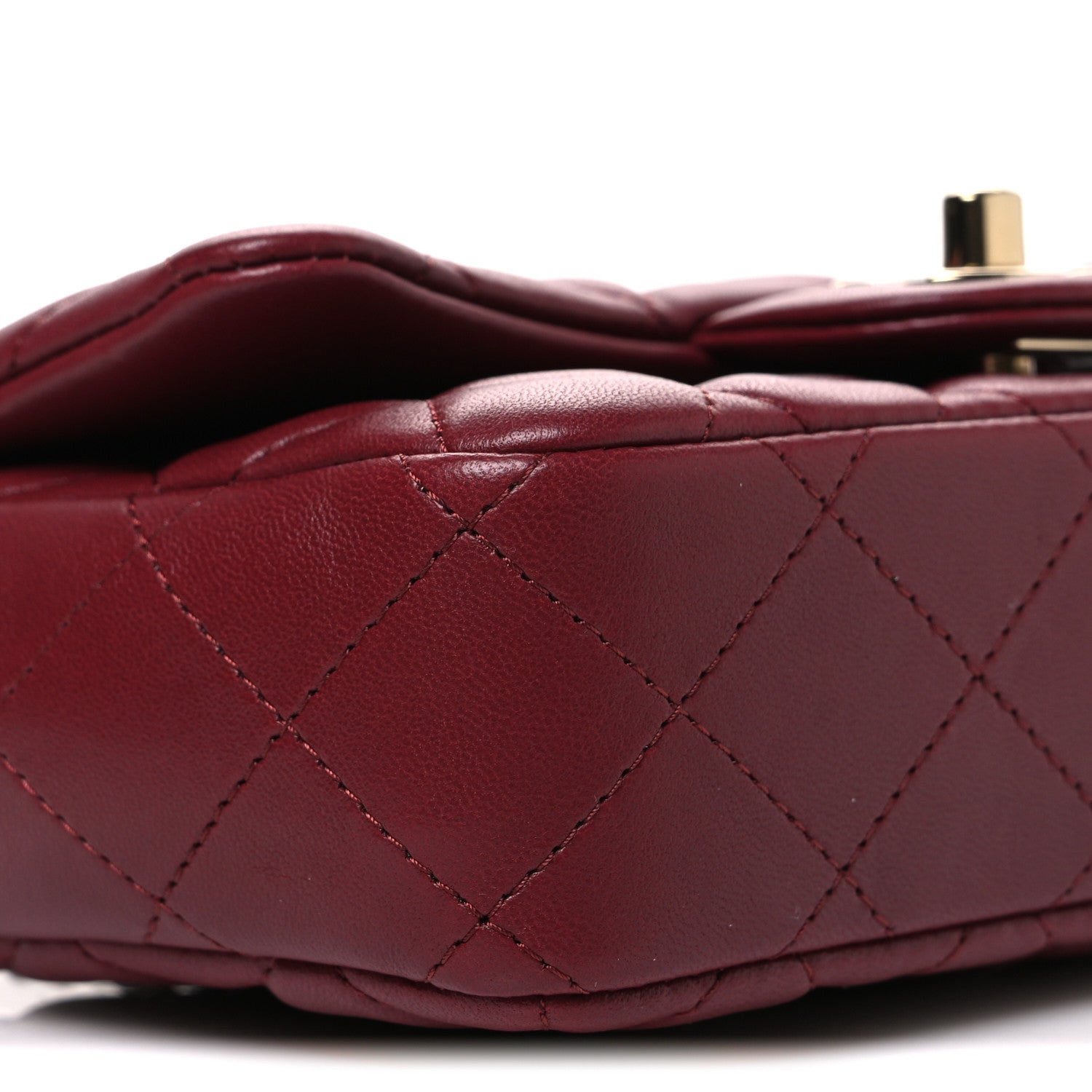 Chanel Lambskin Quilted Extra Mini Flap Bag Burgundy 9 of 11