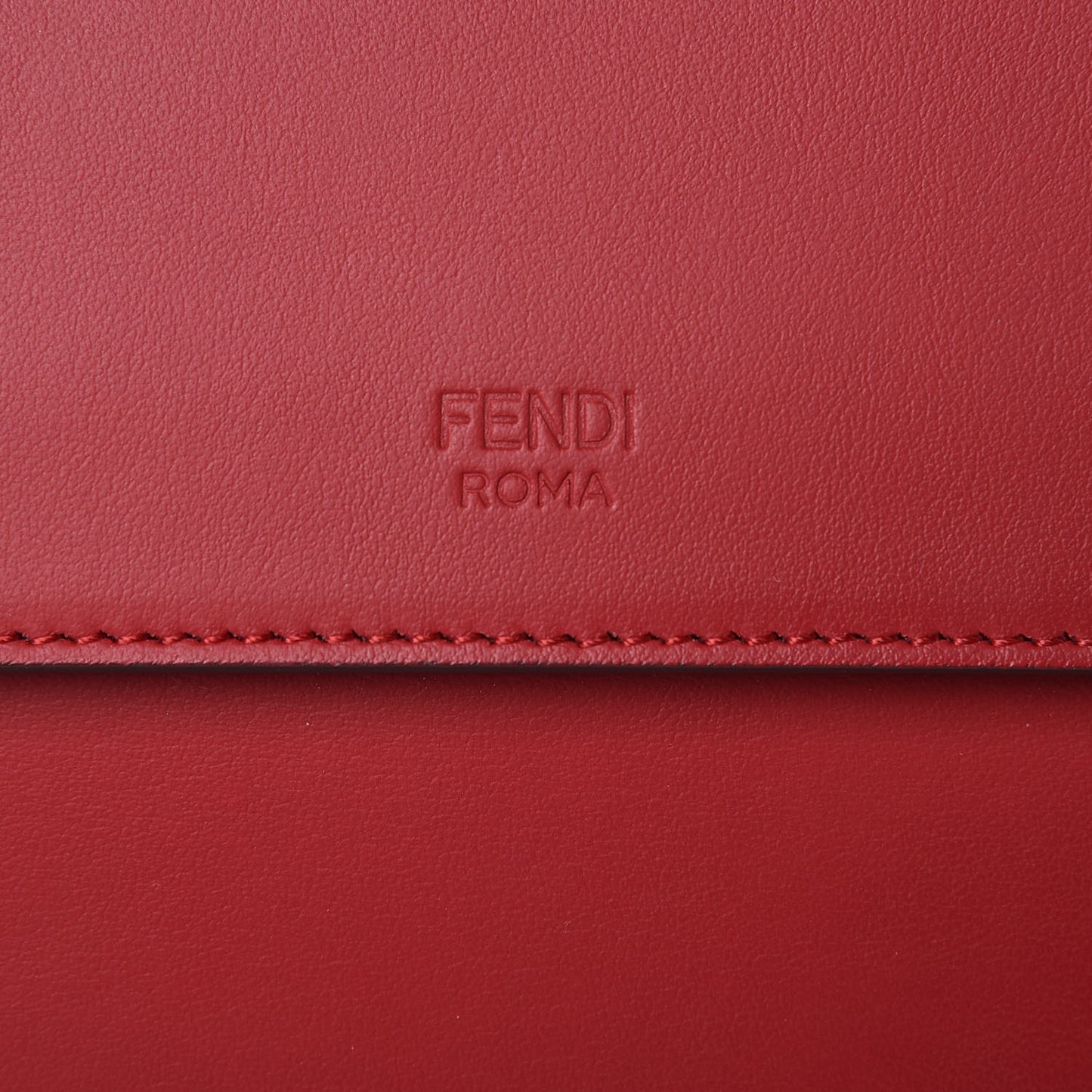 Vitello Century F is Fendi Bi-Color FF 1974 Embossed Kan I Shoulder Bag Fragola Maya Black