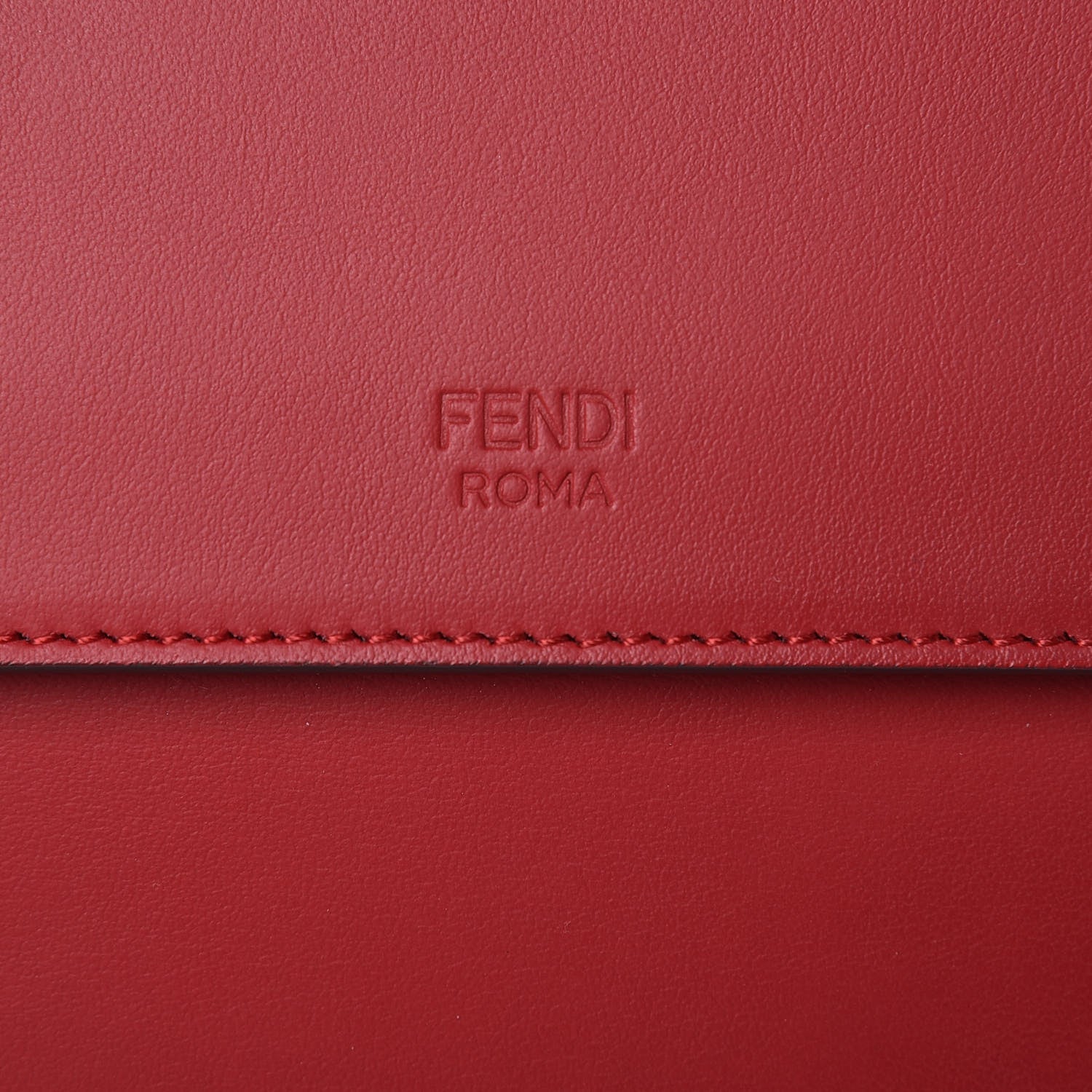 Fendi Vitello Century F is Fendi Bi-Color FF 1974 Embossed Kan I Shoulder Bag Fragola Maya Black 10 of 14