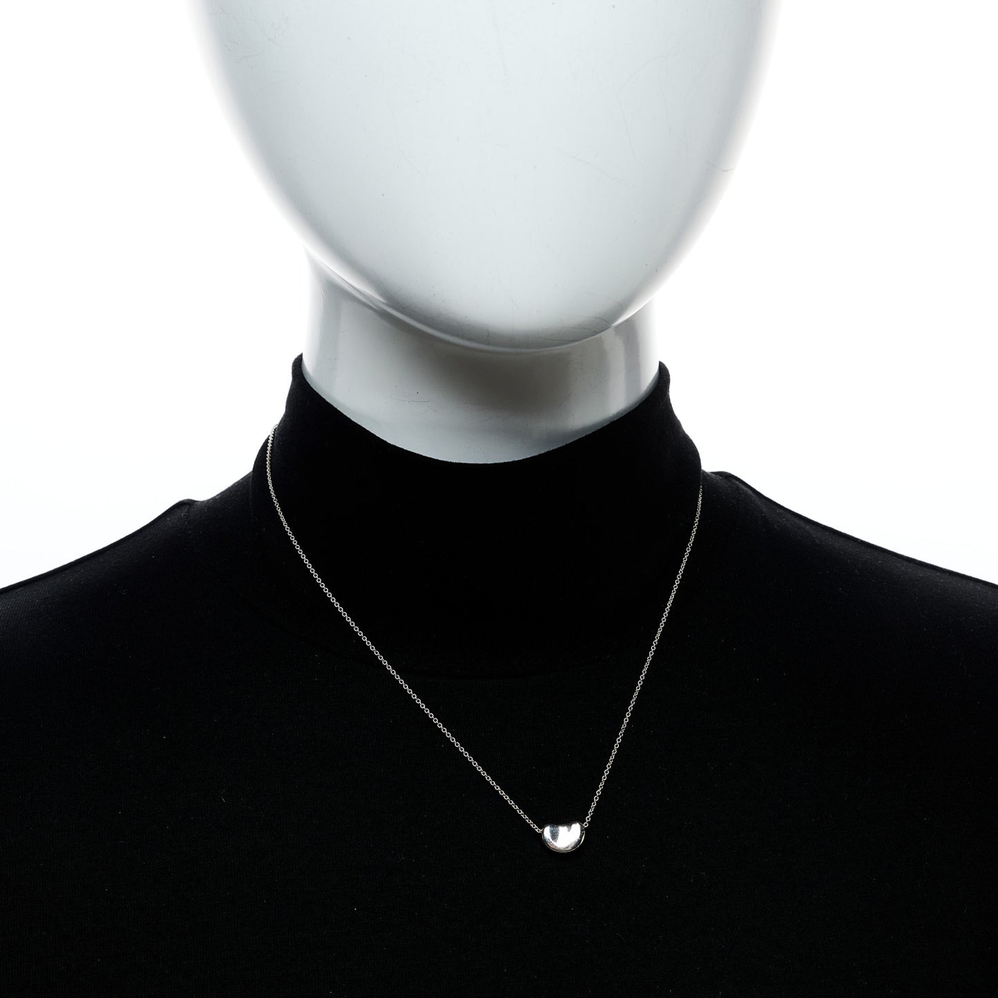 Sterling Silver 11mm Elsa Peretti Bean Pendant Necklace