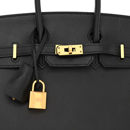 Hermes Madame Calfskin Birkin Sellier 25 Black 8 of 15