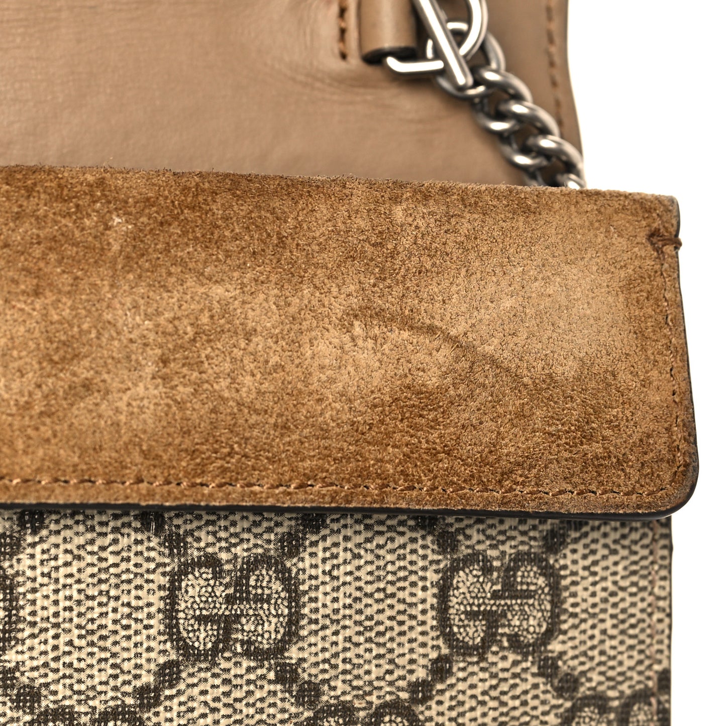 GG Supreme Monogram Super Mini Dionysus Shoulder Bag Taupe