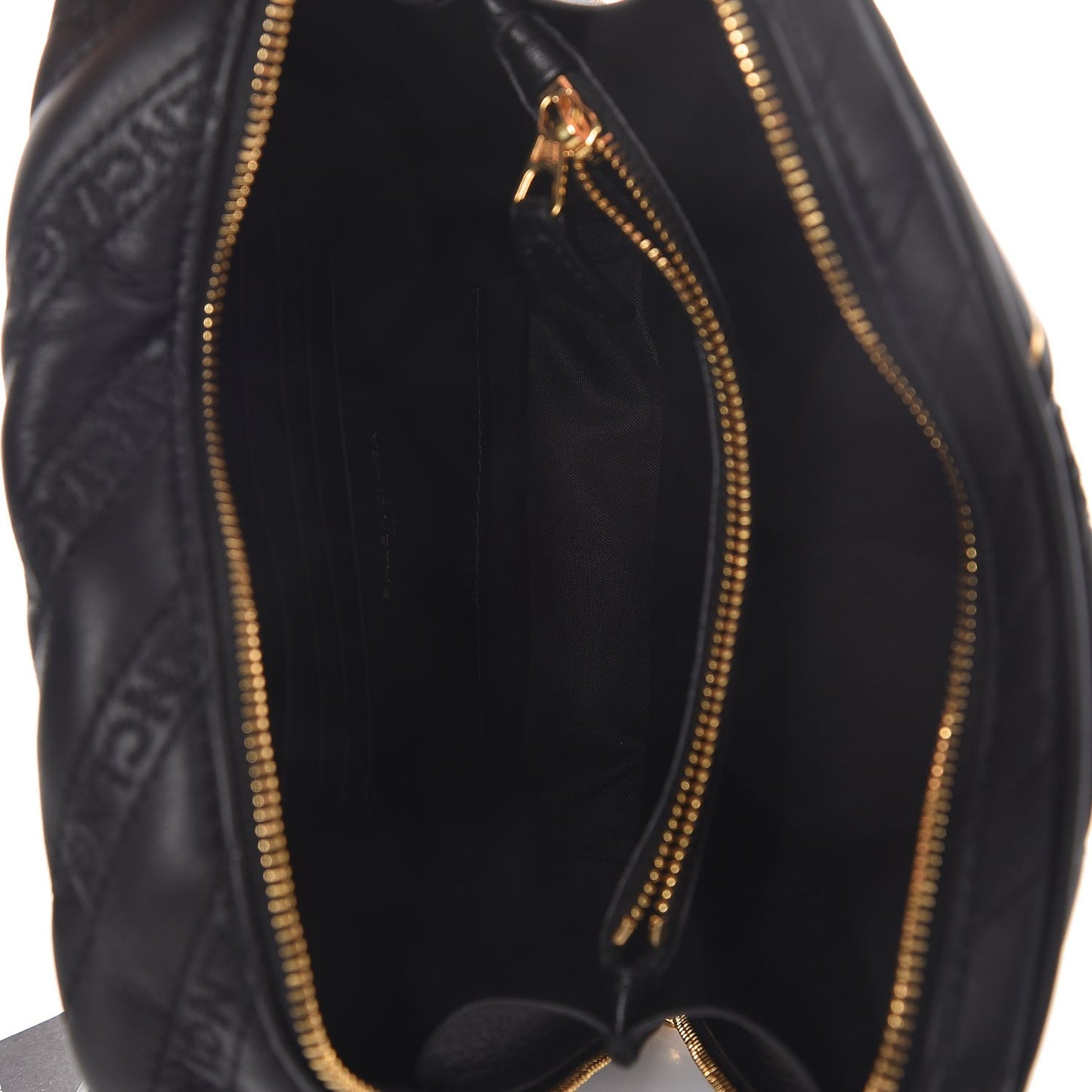 Calfskin Logo Matelasse Chain Strap Blanket Reporter XS Black