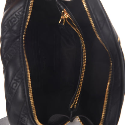 Balenciaga Calfskin Logo Matelasse Chain Strap Blanket Reporter XS Black 5 of 9