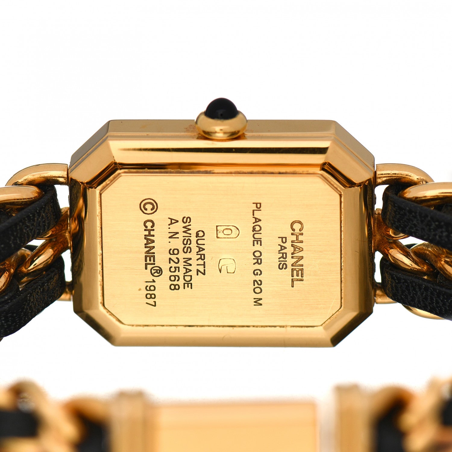 Chanel Stainless Steel Lambskin 20mm Chain Premiere Quartz Watch Gold M 4 of 7