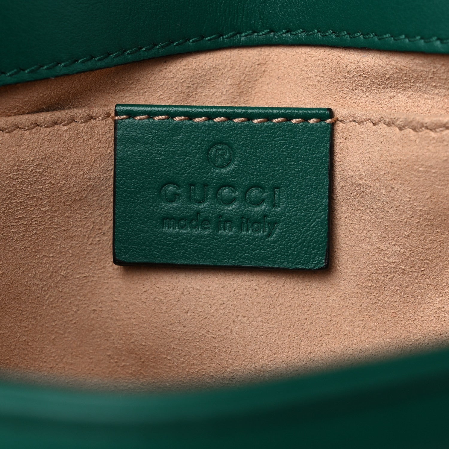 Gucci Calfskin Matelasse Mini GG Marmont Shoulder Bag Emerald Green 6 of 9