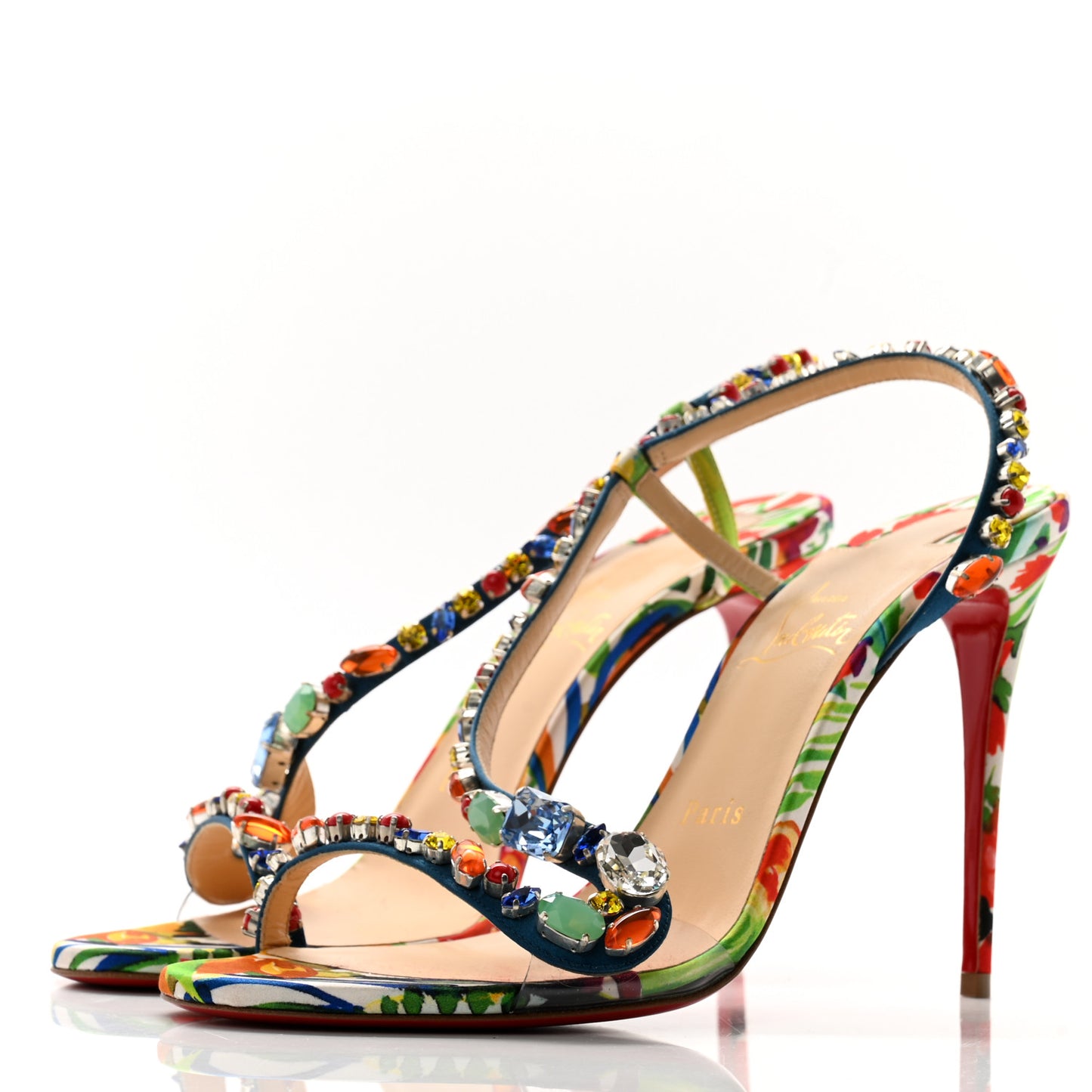 Crepe Satin Rosapetra 100 Sandals 38.5 Ludwig Multi