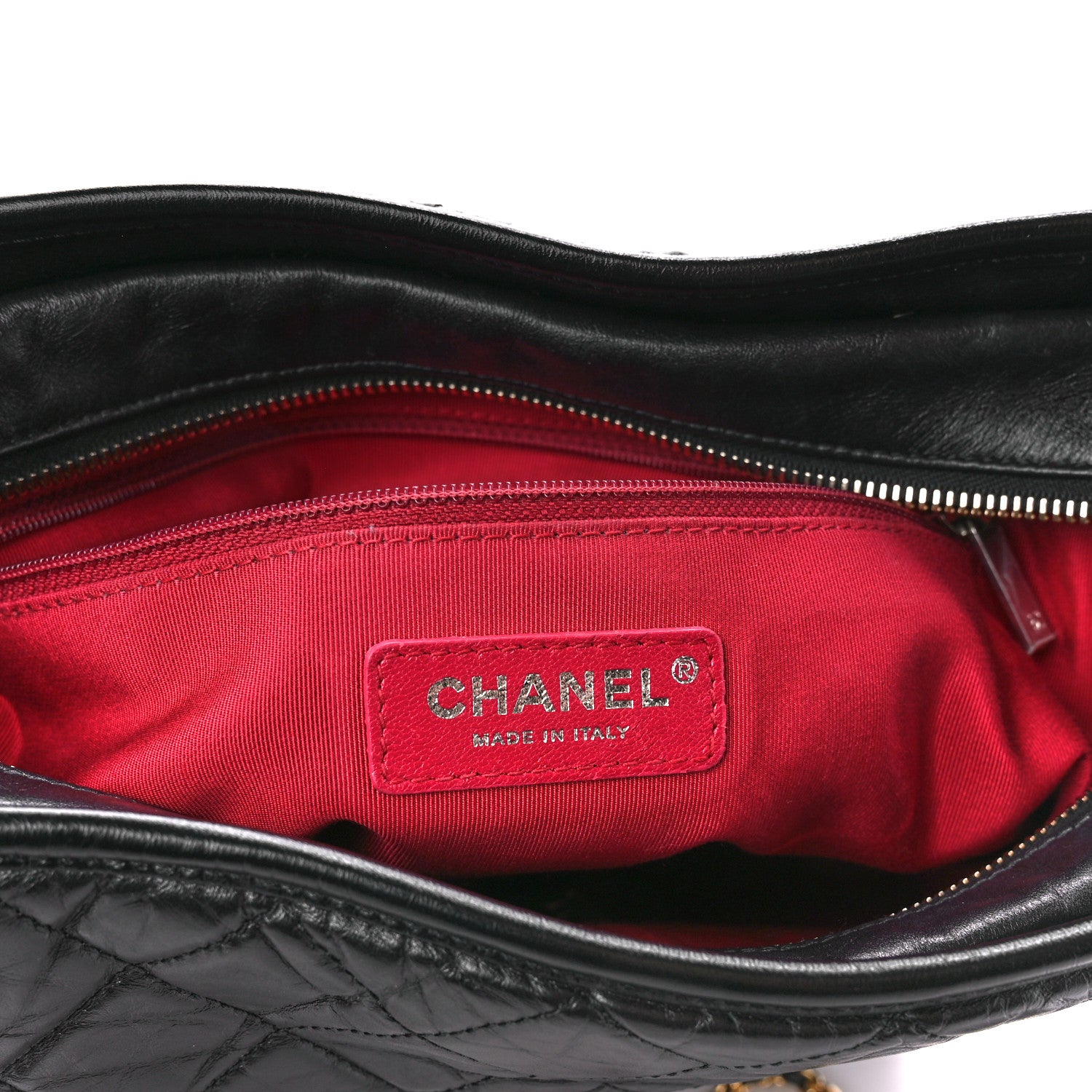Chanel Aged Calfskin Quilted Medium Gabrielle Hobo Black 7 of 12