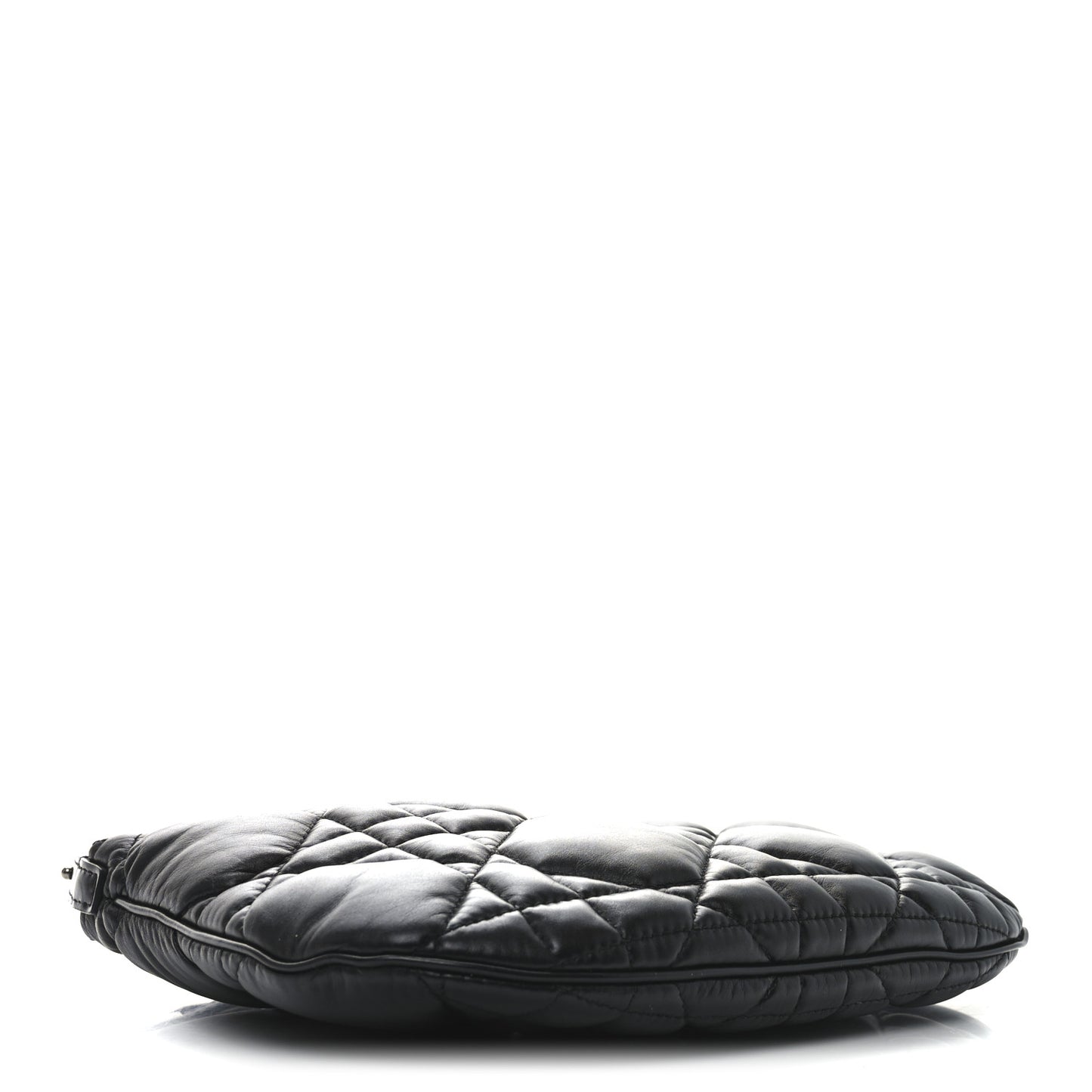 Calfskin Macrocannage Mini Dior Caro Tulip Bag Black