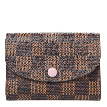 Louis Vuitton Damier Ebene Rosalie Coin Purse Rose Ballerine 1 of 14