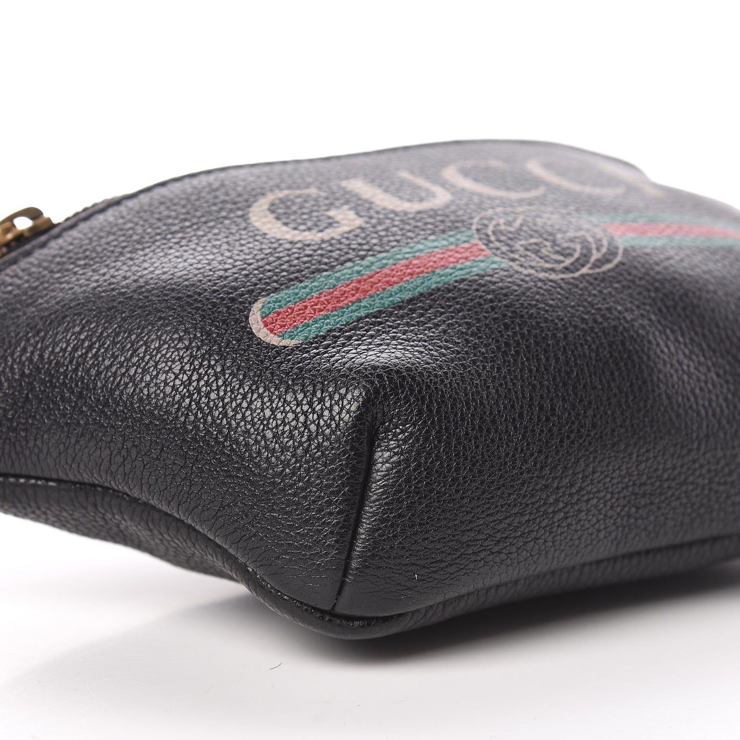 Grained Calfskin Small Logo Belt Bag Black