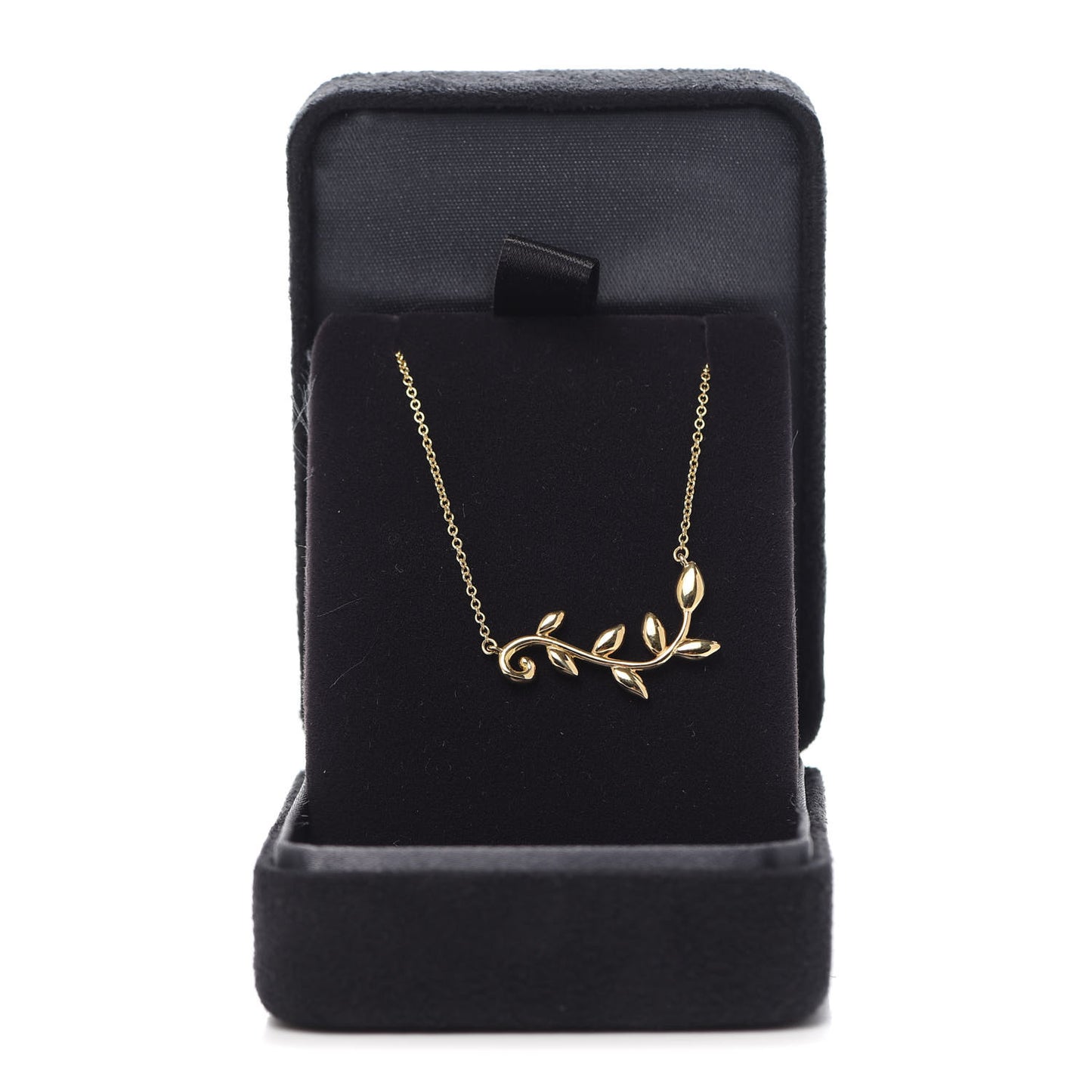 18K Yellow Gold Paloma Picasso Olive Leaf Vine Pendant Necklace