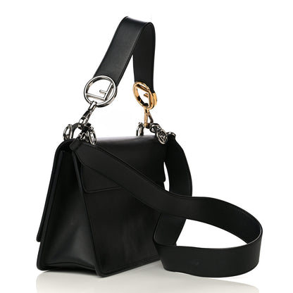 Fendi Vitello Century Velvet F is Fendi FF Kan I Shoulder Bag Black Tobacco 3 of 16