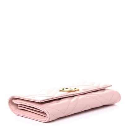 Gucci Calfskin Matelasse GG Marmont Continental Wallet Perfect Pink 3 of 4