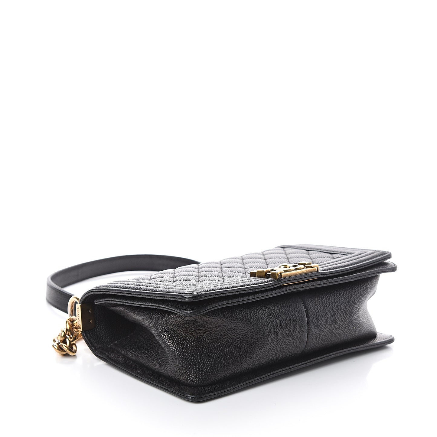 Caviar Quilted Medium Boy Flap Black
