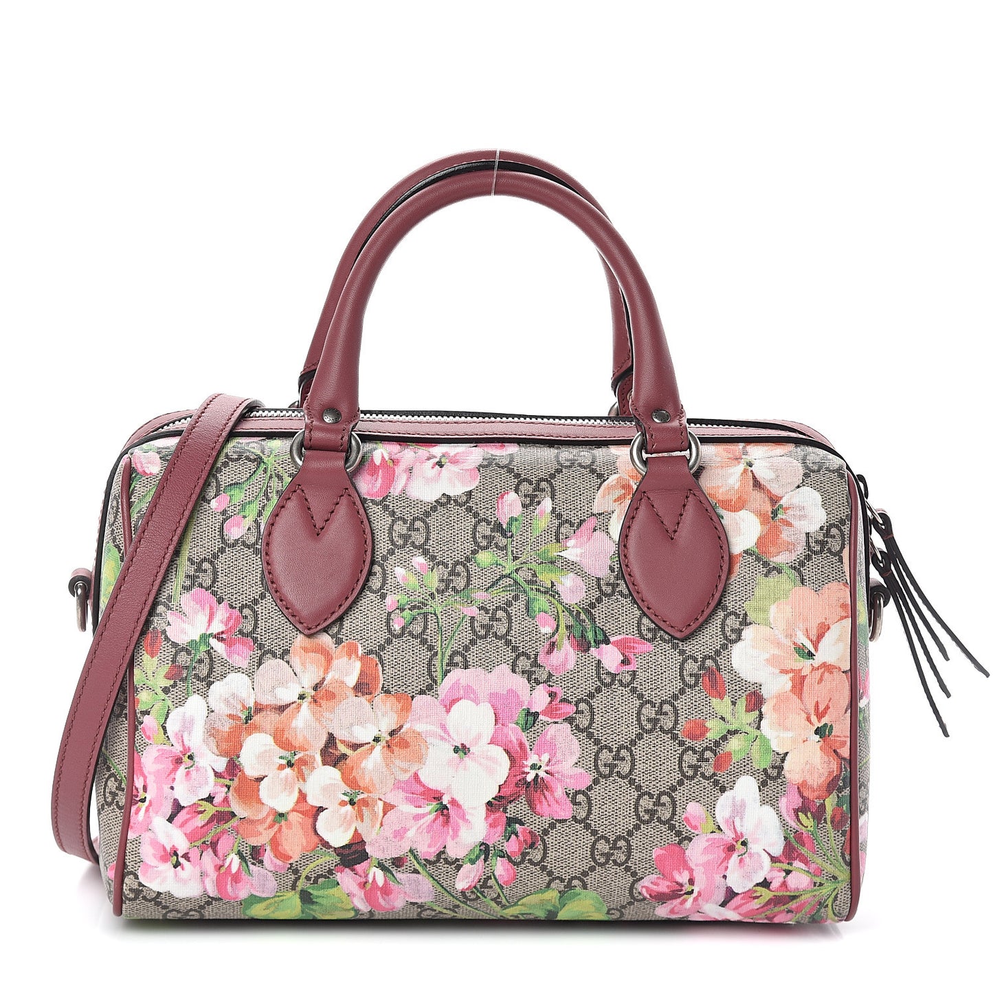 GG Supreme Monogram Blooms Small Boston Beige Multicolor Dry Rose