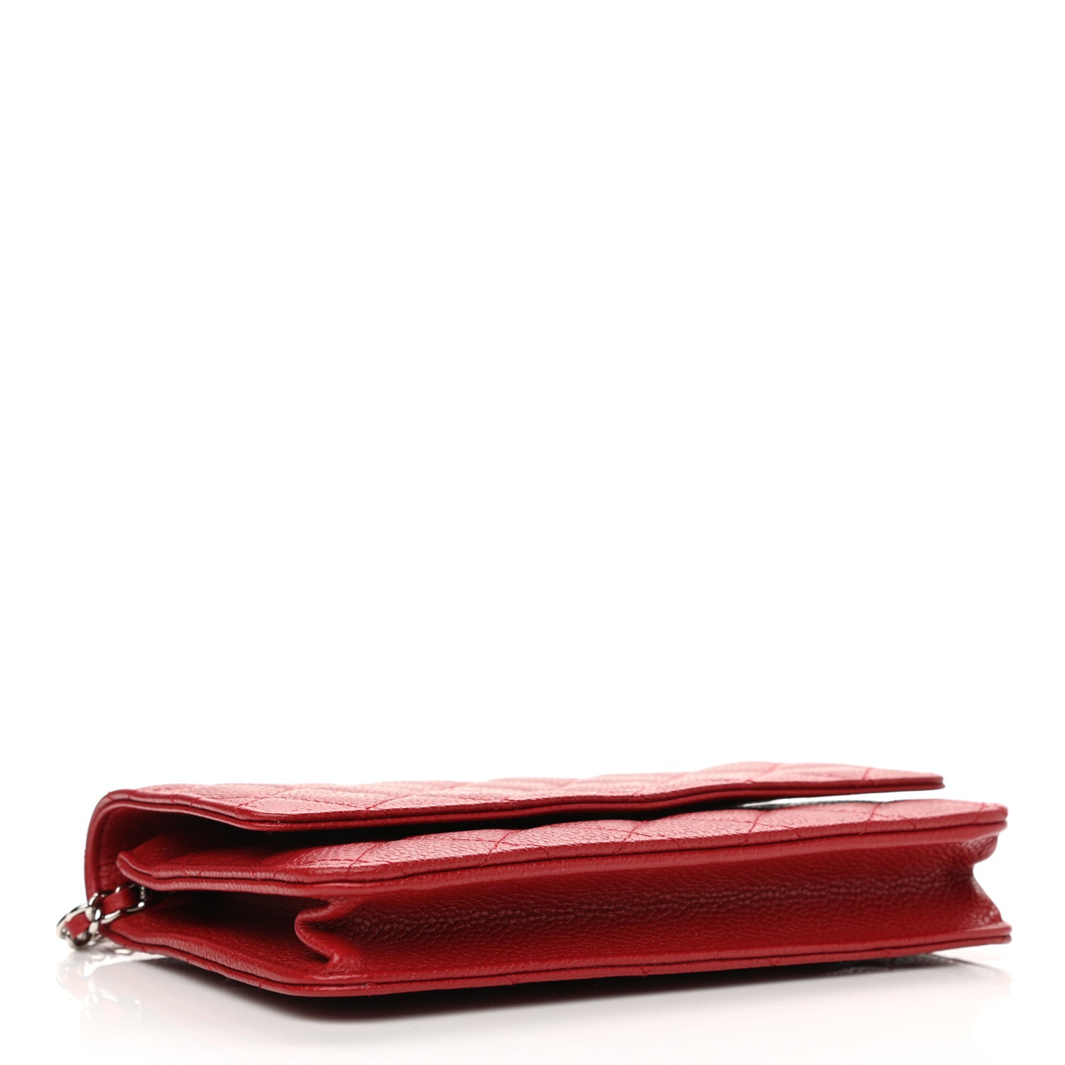 Chanel Caviar Quilted Wallet On Chain WOC Red 4 of 12