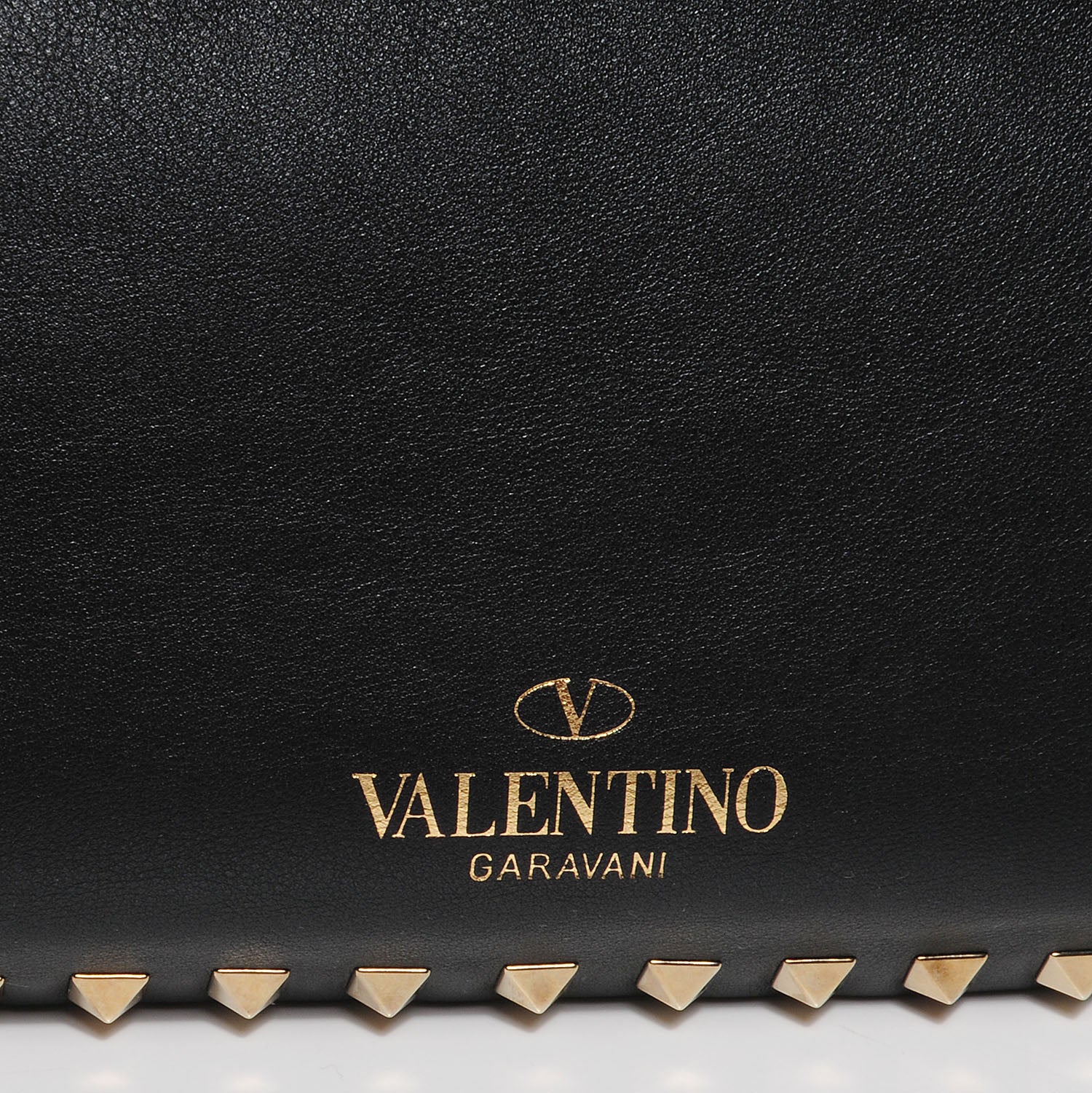 Valentino Garavani Vitello Medium Rockstud Tote Black 5 of 8