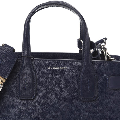 Burberry Grainy Calfskin House Check Small Banner Tote Regency Blue 10 of 10