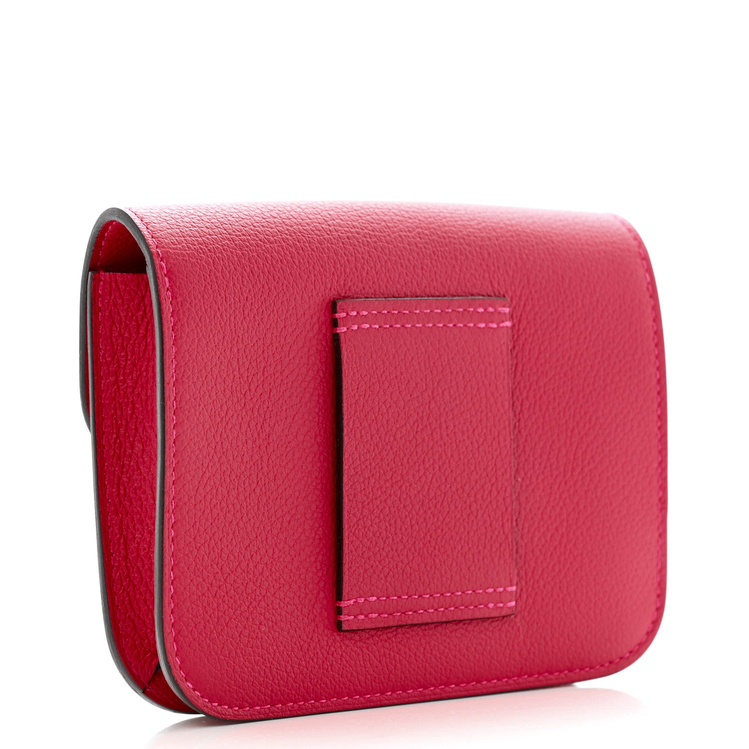 Hermes Evercolor Verso Constance Slim Wallet Framboise Rouge Sellier 4 of 10
